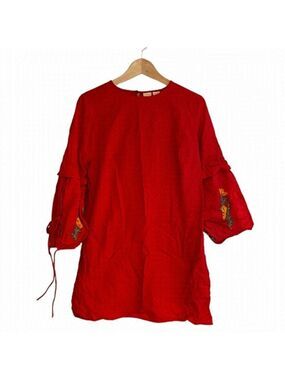 LUCY & LAUREL bohemian red dress - size s